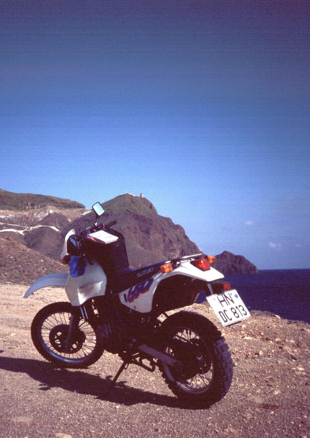 My faithful DR 650R at the Cabo de Gata