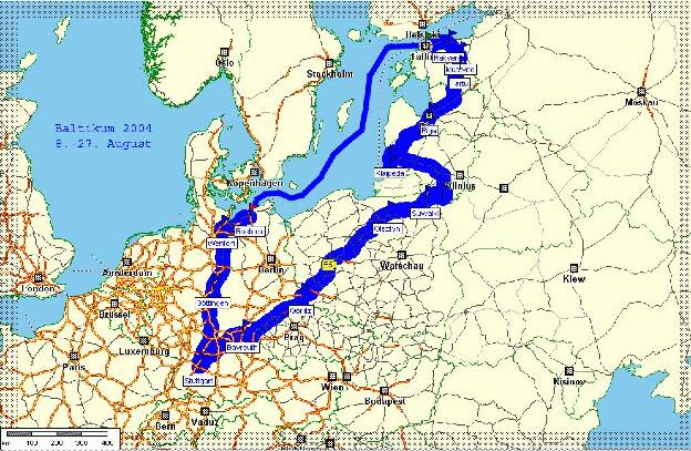 Unsere Route enschl. des Fährabschnitts