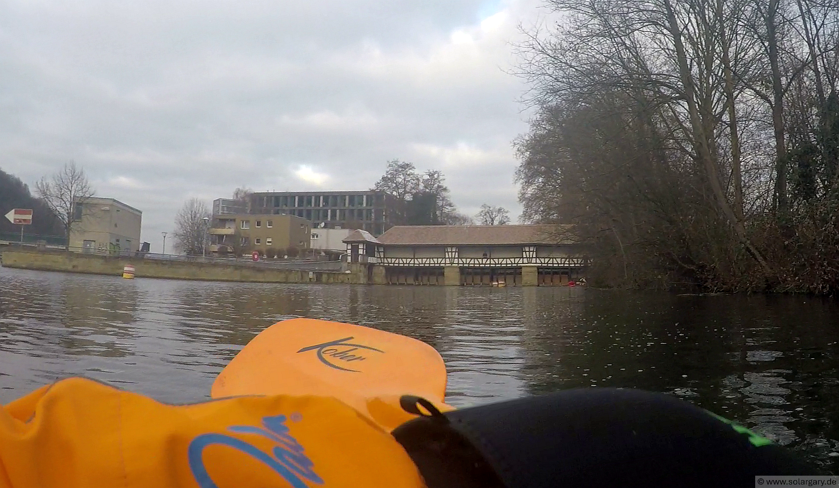 Das Wasserhaus - der Abzweig vom Neckar zu den Kanälen